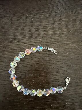 Swarovski Crystal AB Faceted Bead Bracelet - Iridescent